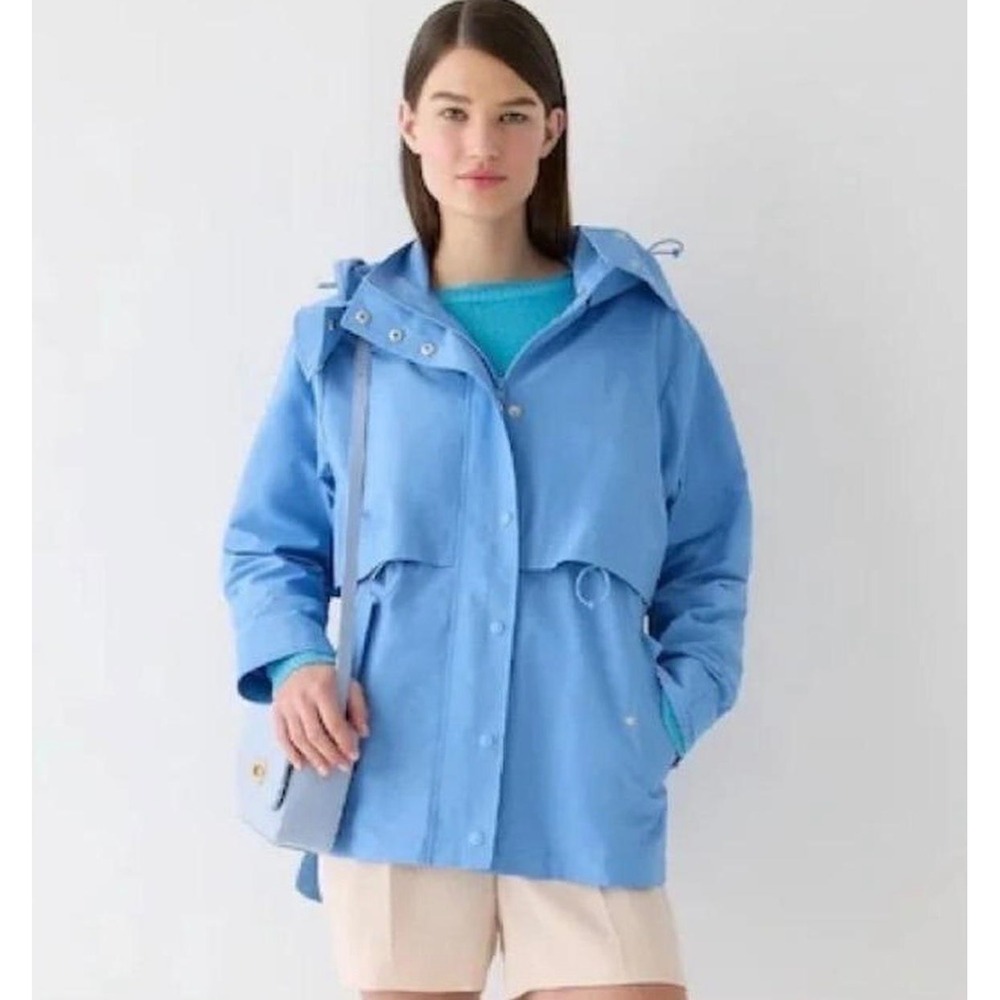 J. Crew New Perfect Lightweight Jacket In‎ Mountain Stream Blue Size M Outdoor